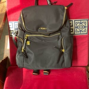 Tumi black unisex backpack